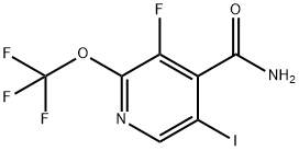 3-Fluoro-5-iodo-2-(trifluoromethoxy)pyridine-4-carboxamide Structure