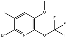 2-Bromo-3-iodo-5-methoxy-6-(trifluoromethoxy)pyridine Structure