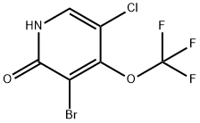 3-Bromo-5-chloro-2-hydroxy-4-(trifluoromethoxy)pyridine Structure