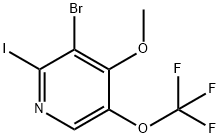 3-Bromo-2-iodo-4-methoxy-5-(trifluoromethoxy)pyridine Structure