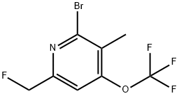 2-Bromo-6-(fluoromethyl)-3-methyl-4-(trifluoromethoxy)pyridine Structure