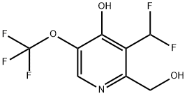 3-(Difluoromethyl)-4-hydroxy-5-(trifluoromethoxy)pyridine-2-methanol Structure