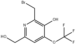 2-(Bromomethyl)-3-hydroxy-4-(trifluoromethoxy)pyridine-6-methanol Structure