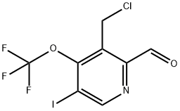 3-(Chloromethyl)-5-iodo-4-(trifluoromethoxy)pyridine-2-carboxaldehyde Structure