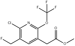 Methyl 2-chloro-3-(fluoromethyl)-6-(trifluoromethoxy)pyridine-5-acetate Structure