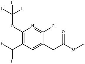 Methyl 2-chloro-5-(difluoromethyl)-6-(trifluoromethoxy)pyridine-3-acetate Structure