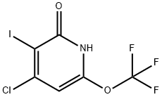 4-Chloro-2-hydroxy-3-iodo-6-(trifluoromethoxy)pyridine Structure