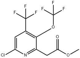 Methyl 6-chloro-3-(trifluoromethoxy)-4-(trifluoromethyl)pyridine-2-acetate Structure