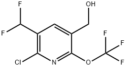 2-Chloro-3-(difluoromethyl)-6-(trifluoromethoxy)pyridine-5-methanol Structure