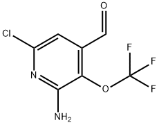 2-Amino-6-chloro-3-(trifluoromethoxy)pyridine-4-carboxaldehyde Structure