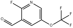 2-Fluoro-5-(trifluoromethoxy)pyridine-3-carboxaldehyde Structure