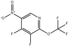 3,4-Difluoro-5-nitro-2-(trifluoromethoxy)pyridine Structure