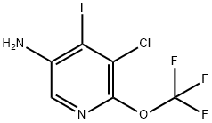 5-Amino-3-chloro-4-iodo-2-(trifluoromethoxy)pyridine Structure