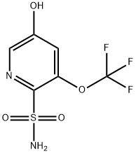 5-Hydroxy-3-(trifluoromethoxy)pyridine-2-sulfonamide Structure