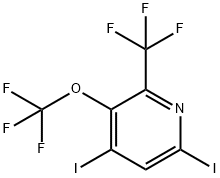 4,6-Diiodo-3-(trifluoromethoxy)-2-(trifluoromethyl)pyridine Structure