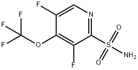 3,5-Difluoro-4-(trifluoromethoxy)pyridine-2-sulfonamide Structure