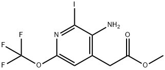 Methyl 3-amino-2-iodo-6-(trifluoromethoxy)pyridine-4-acetate Structure