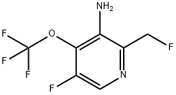 3-Amino-5-fluoro-2-(fluoromethyl)-4-(trifluoromethoxy)pyridine Structure