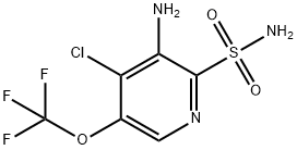 3-Amino-4-chloro-5-(trifluoromethoxy)pyridine-2-sulfonamide Structure