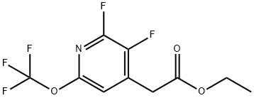 Ethyl 2,3-difluoro-6-(trifluoromethoxy)pyridine-4-acetate Structure