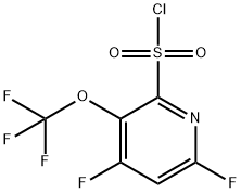 4,6-Difluoro-3-(trifluoromethoxy)pyridine-2-sulfonyl chloride Structure