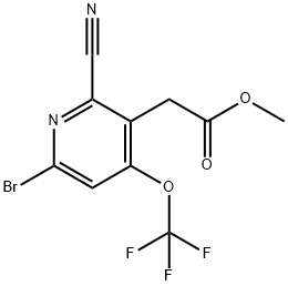 Methyl 6-bromo-2-cyano-4-(trifluoromethoxy)pyridine-3-acetate Structure