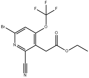 Ethyl 6-bromo-2-cyano-4-(trifluoromethoxy)pyridine-3-acetate Structure