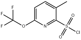 3-Methyl-6-(trifluoromethoxy)pyridine-2-sulfonyl chloride Structure