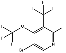 5-Bromo-2-fluoro-4-(trifluoromethoxy)-3-(trifluoromethyl)pyridine Structure