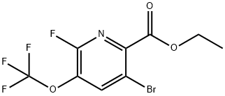 Ethyl 5-bromo-2-fluoro-3-(trifluoromethoxy)pyridine-6-carboxylate Structure