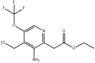 Ethyl 3-amino-4-(chloromethyl)-5-(trifluoromethoxy)pyridine-2-acetate Structure