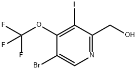 5-Bromo-3-iodo-4-(trifluoromethoxy)pyridine-2-methanol Structure