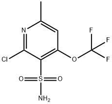 2-Chloro-6-methyl-4-(trifluoromethoxy)pyridine-3-sulfonamide Structure
