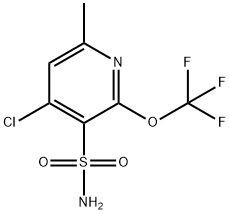 4-Chloro-6-methyl-2-(trifluoromethoxy)pyridine-3-sulfonamide Structure