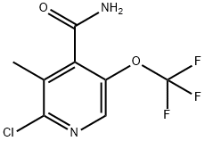 2-Chloro-3-methyl-5-(trifluoromethoxy)pyridine-4-carboxamide Structure