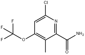 6-Chloro-3-methyl-4-(trifluoromethoxy)pyridine-2-carboxamide Structure