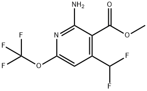 Methyl 2-amino-4-(difluoromethyl)-6-(trifluoromethoxy)pyridine-3-carboxylate Structure