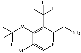 2-(Aminomethyl)-5-chloro-4-(trifluoromethoxy)-3-(trifluoromethyl)pyridine Structure