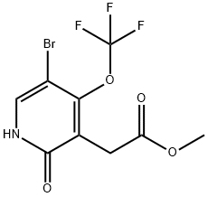 Methyl 5-bromo-2-hydroxy-4-(trifluoromethoxy)pyridine-3-acetate Structure