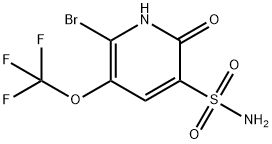 2-Bromo-6-hydroxy-3-(trifluoromethoxy)pyridine-5-sulfonamide Structure