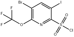 3-Bromo-5-iodo-2-(trifluoromethoxy)pyridine-6-sulfonyl chloride Structure