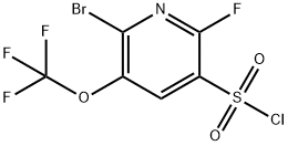 2-Bromo-6-fluoro-3-(trifluoromethoxy)pyridine-5-sulfonyl chloride Structure