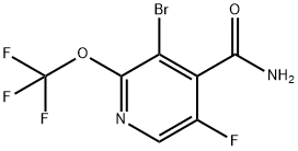 3-Bromo-5-fluoro-2-(trifluoromethoxy)pyridine-4-carboxamide Structure