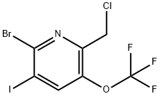 2-Bromo-6-(chloromethyl)-3-iodo-5-(trifluoromethoxy)pyridine Structure