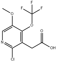 2-Chloro-5-methoxy-4-(trifluoromethoxy)pyridine-3-acetic acid Structure