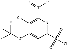 3-Chloro-2-nitro-4-(trifluoromethoxy)pyridine-6-sulfonyl chloride Structure