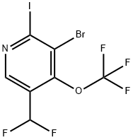 3-Bromo-5-(difluoromethyl)-2-iodo-4-(trifluoromethoxy)pyridine Structure