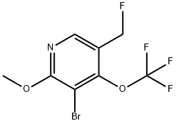 3-Bromo-5-(fluoromethyl)-2-methoxy-4-(trifluoromethoxy)pyridine Structure