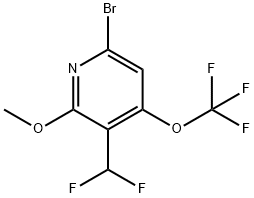 6-Bromo-3-(difluoromethyl)-2-methoxy-4-(trifluoromethoxy)pyridine Structure