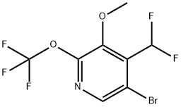 5-Bromo-4-(difluoromethyl)-3-methoxy-2-(trifluoromethoxy)pyridine Structure